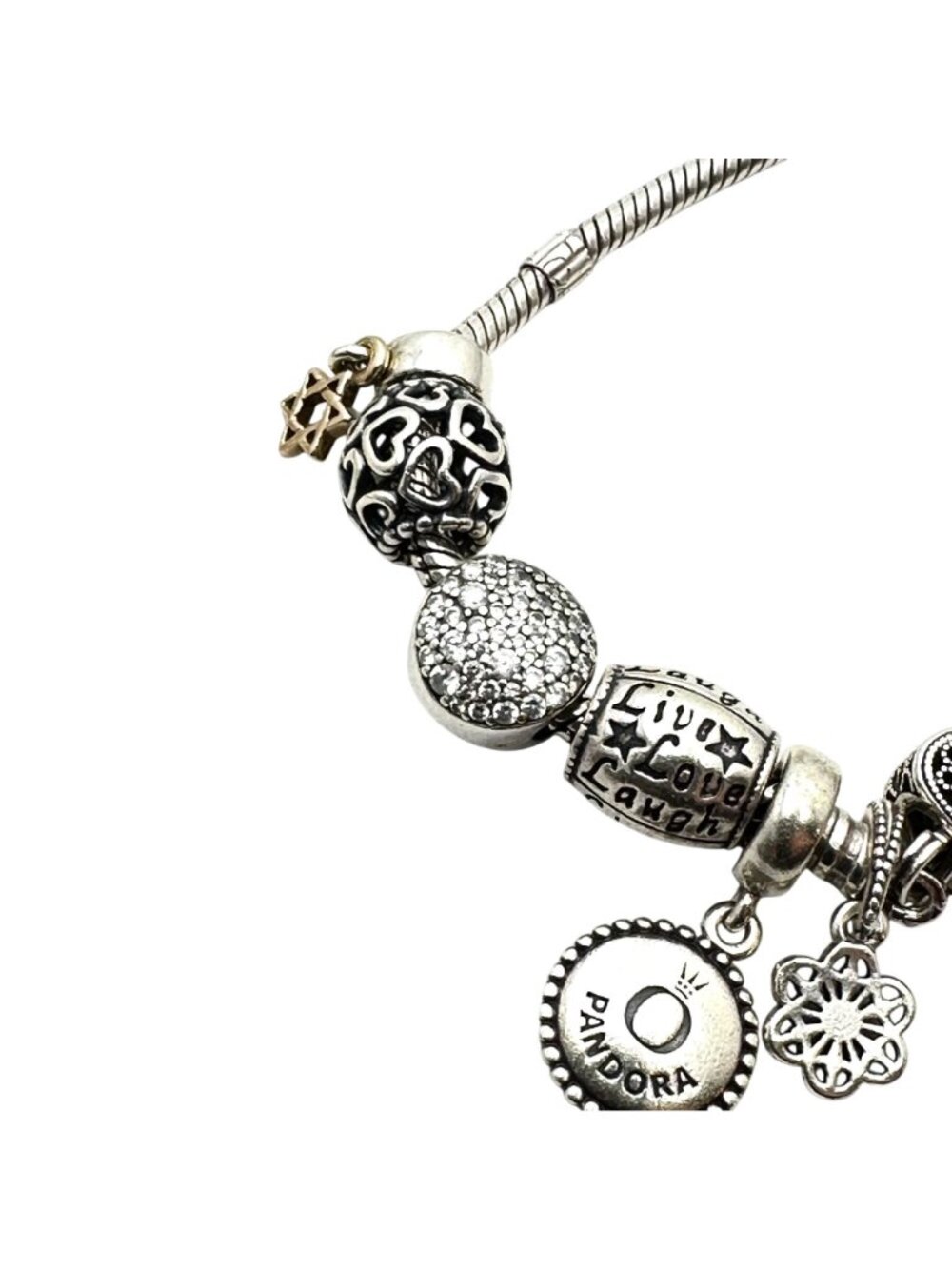 Pandora Sterling Silver Charm Bracelet 7" Loaded with Charms 37 Grams And Pouche - Picture 6 of 11